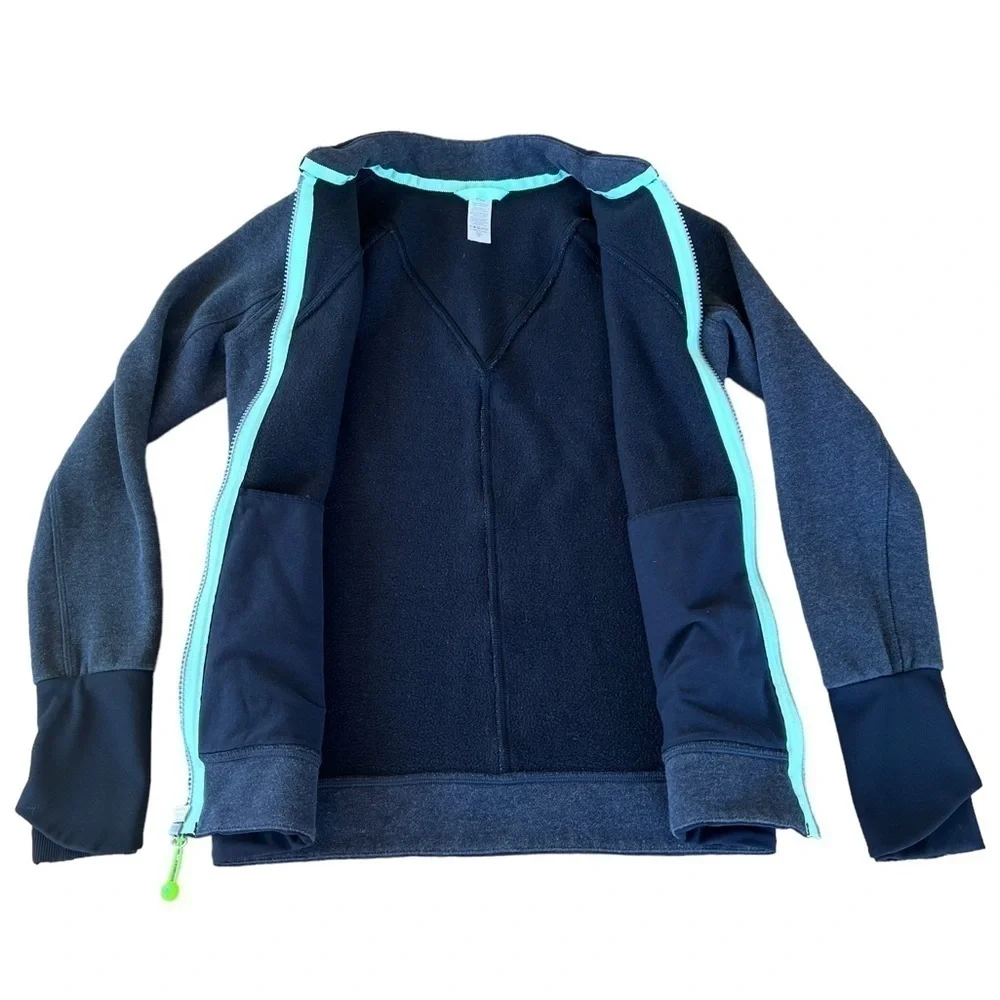 Lululemon Ivivva Saw Into Your Day Full Zip Fleece Lined Jacket Charcoal Gray 10